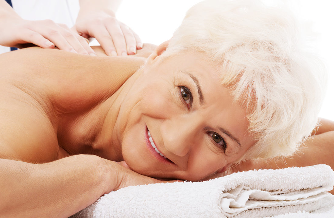 Older lady massage happy