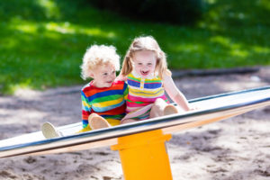 Children Playing Blond Playground Fun