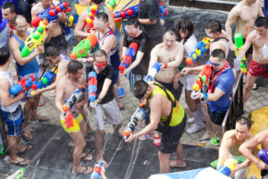 Thailand Water Pistol Festival Celebration