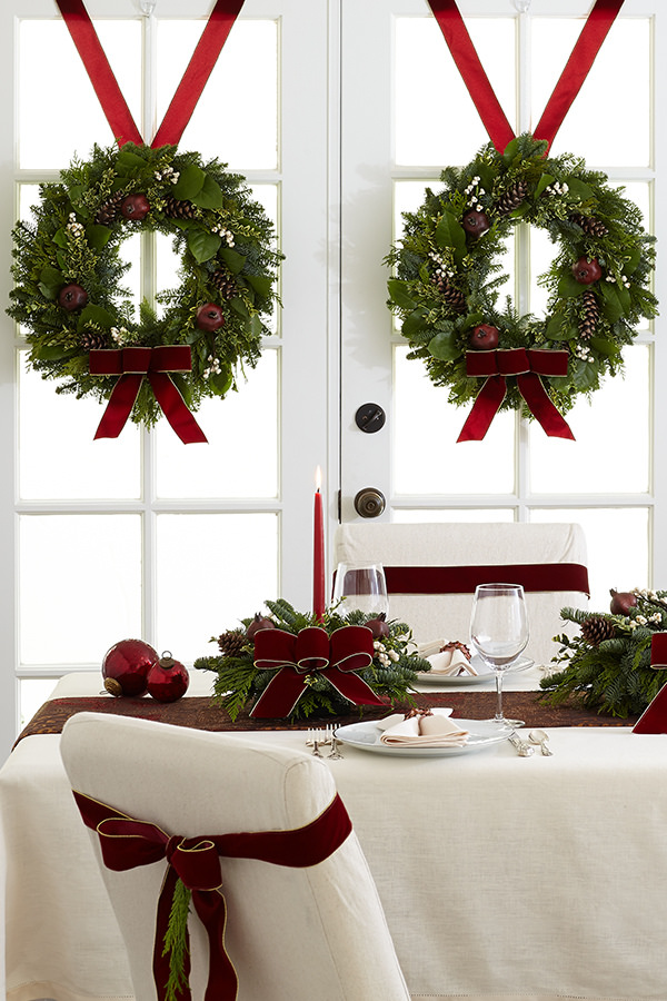 two christmas wreaths