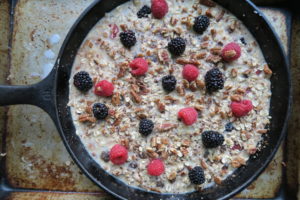 blueberry raspberry pecan oatmeal